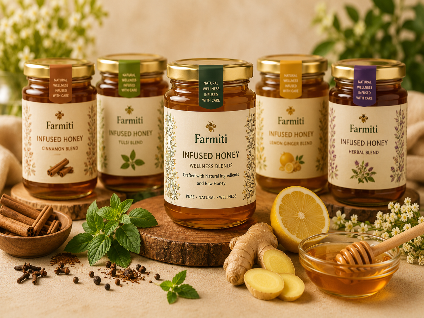  farmiti infused honey jar